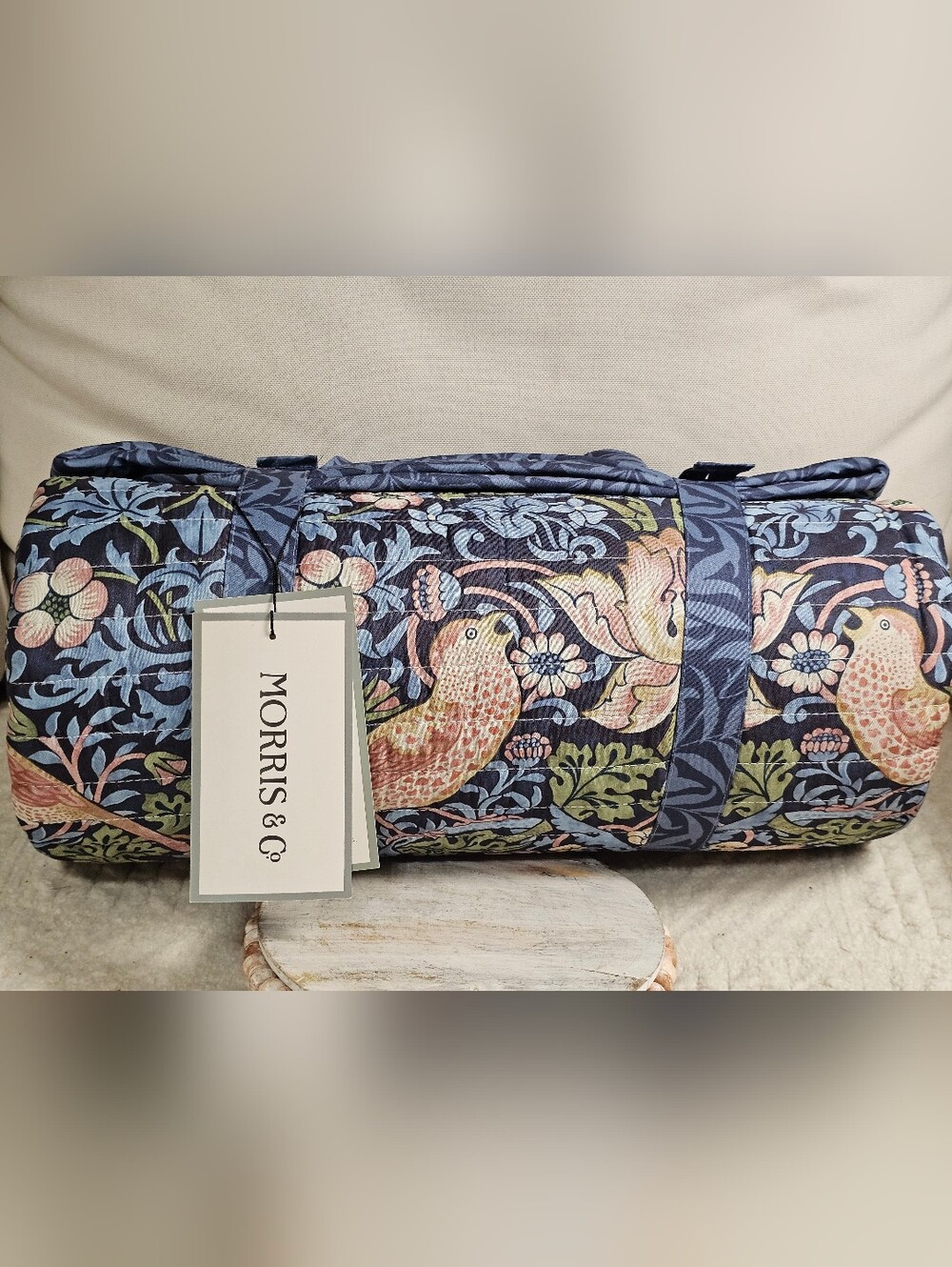 Morris & Co. Strawberry Thief Reversible Water Resistant Outdoor Throw 50x70